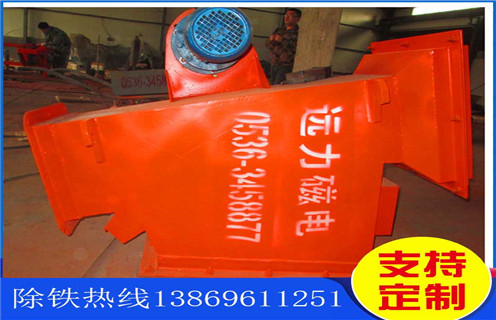 管道自卸除鐵器，吉林管道自卸除鐵器圖片_遠(yuǎn)力山東永磁管道除鐵器應(yīng)用安裝示意圖型12000高斯_可定制工作原理 
