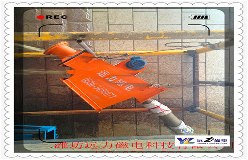 管道液體除鐵器，浙江管道式液體除鐵器_遠(yuǎn)力浙江管道式液體除鐵器應(yīng)用安裝示意圖型12000高斯_可定制工作原理